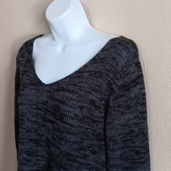Web Knit Back Sweater By Rue 21 Women's Size Small, Gray Fall Winter Knitted Top - Picture 4 of 9